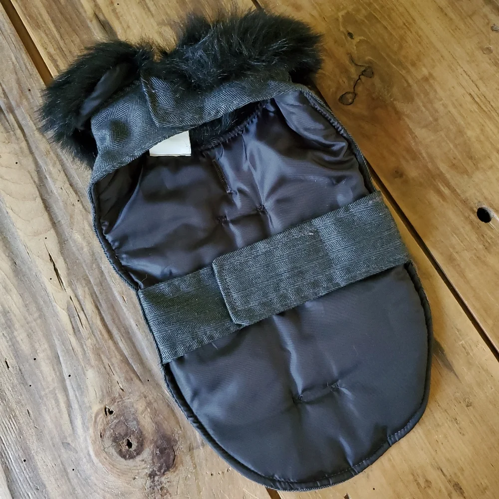 Dog Jacket with faux fur color Size Small